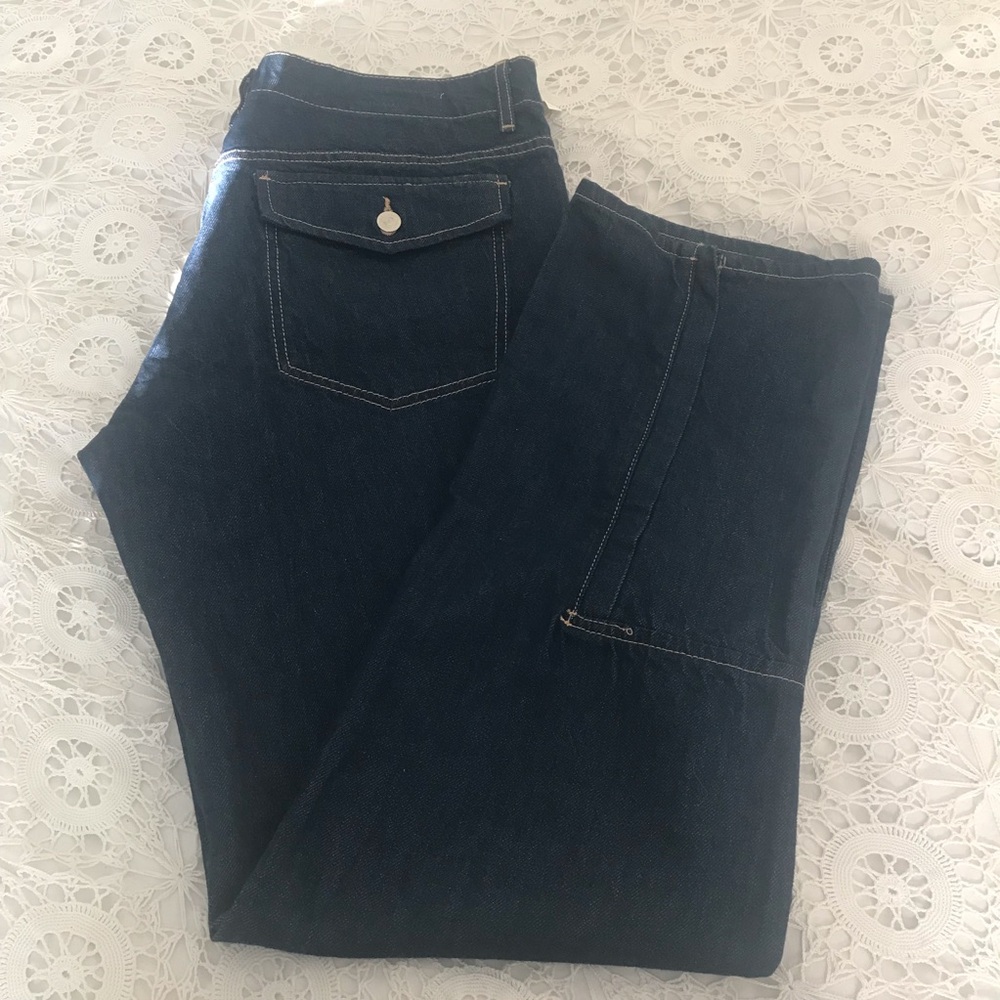 NWT Zara Dark Fade Wide Leg Jeans - Size 14